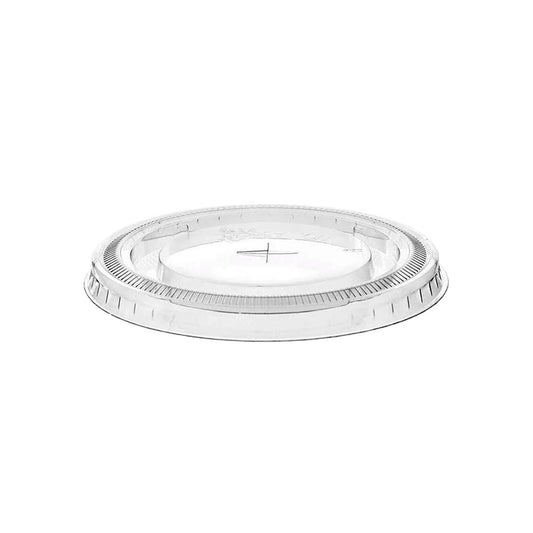 78mm Clear PET Flat Lid X Slot Hole - TEM IMPORTS™