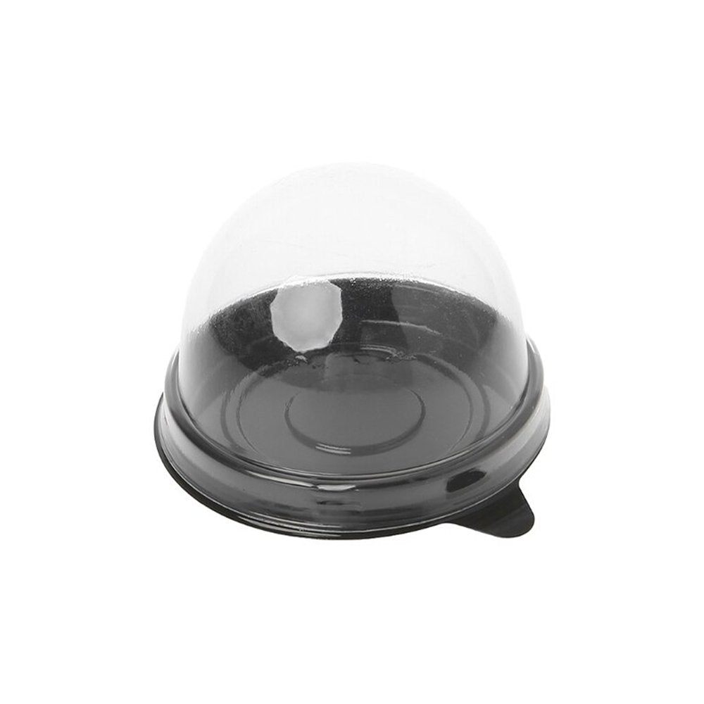 80mm Small Black With Clear Dome Lid