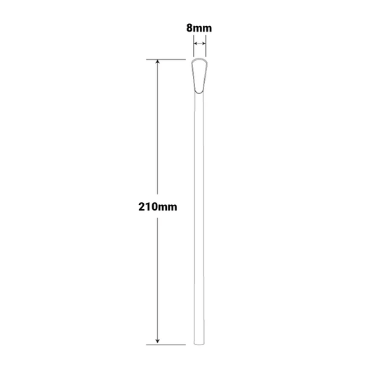 8mm Black Paper Straw Spoon - Pk50 - TEM IMPORTS™