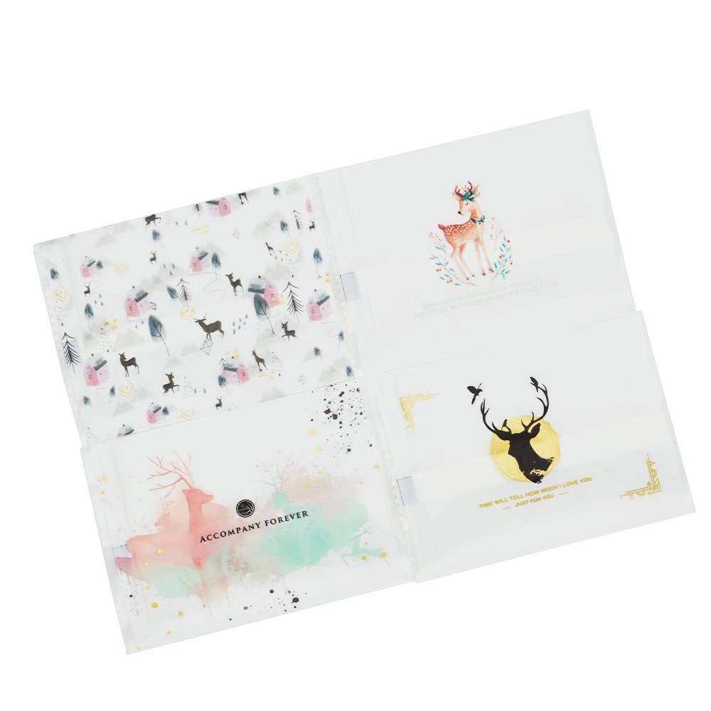 95x70mm Heat Seal Nougat Bags -Pk100-Deer - TEM IMPORTS™