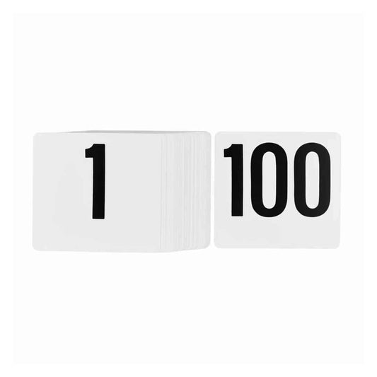 Black On White Table Numbers Plastic Set #1-100 - TEM IMPORTS™