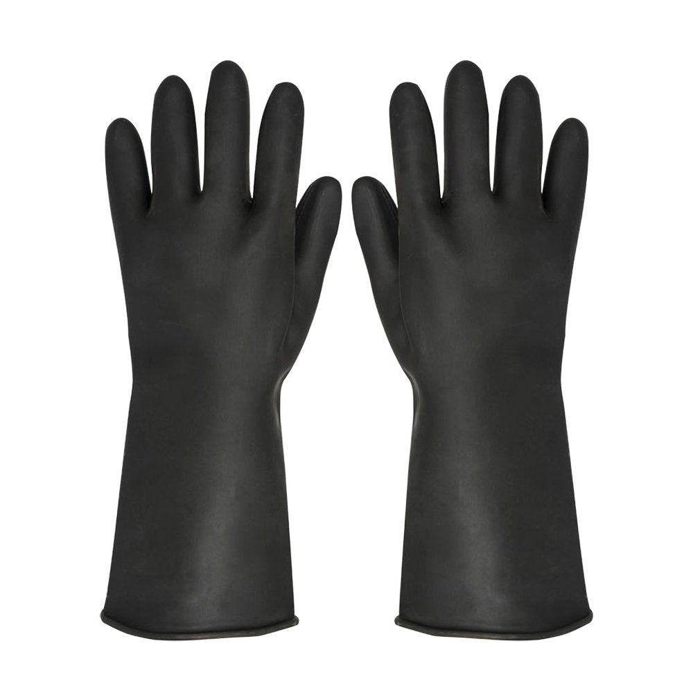 Extra Large Black Rubber Heavy Duty Gloves - 5/PK - TEM IMPORTS™