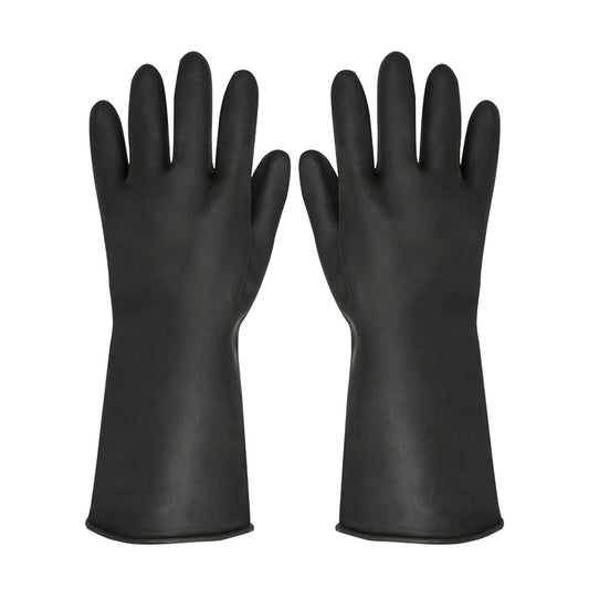 Extra Large Black Rubber Heavy Duty Gloves - 5/PK - TEM IMPORTS™