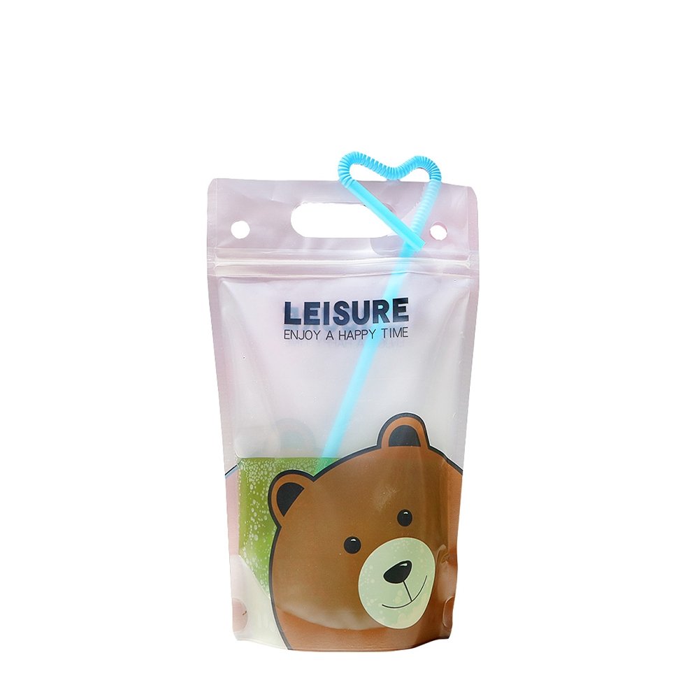 23x13 Printed Happy Bear Reusable Ziplock Bag - TEM IMPORTS