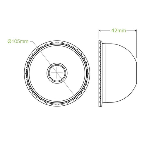 Large (105mm) Clear PET Dome Cold Paper BioCup Lid - 1000/ctn - TEM IMPORTS™