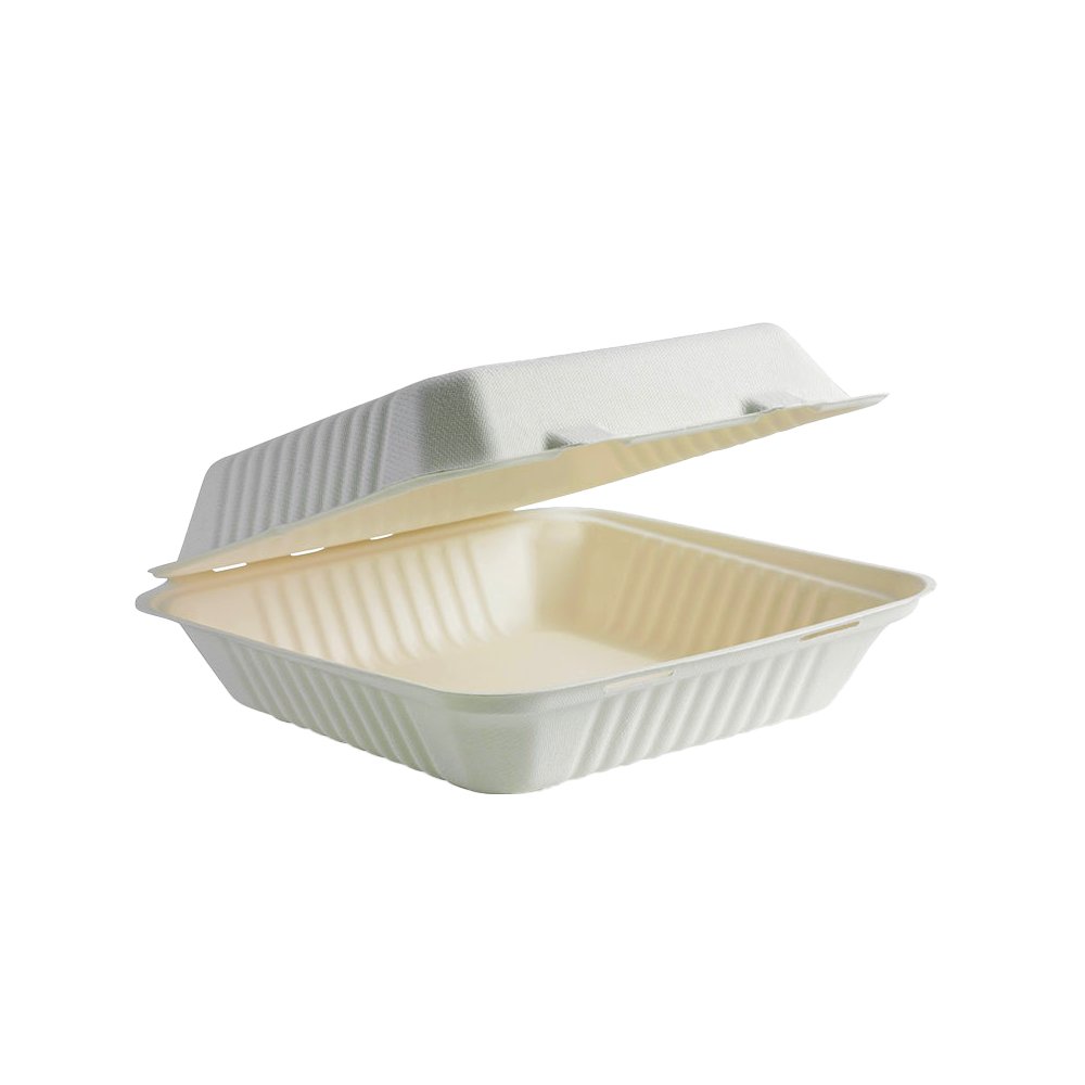 Large Sugarcane Dinner Box Clamshells