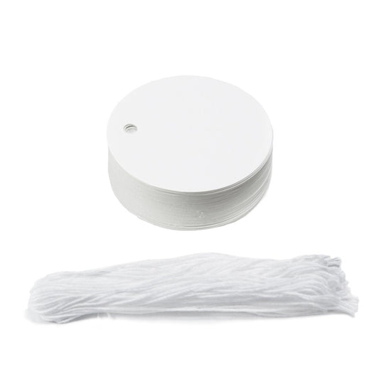 Round Circle Shape - 50mm - 50pk - White - TEM IMPORTS™