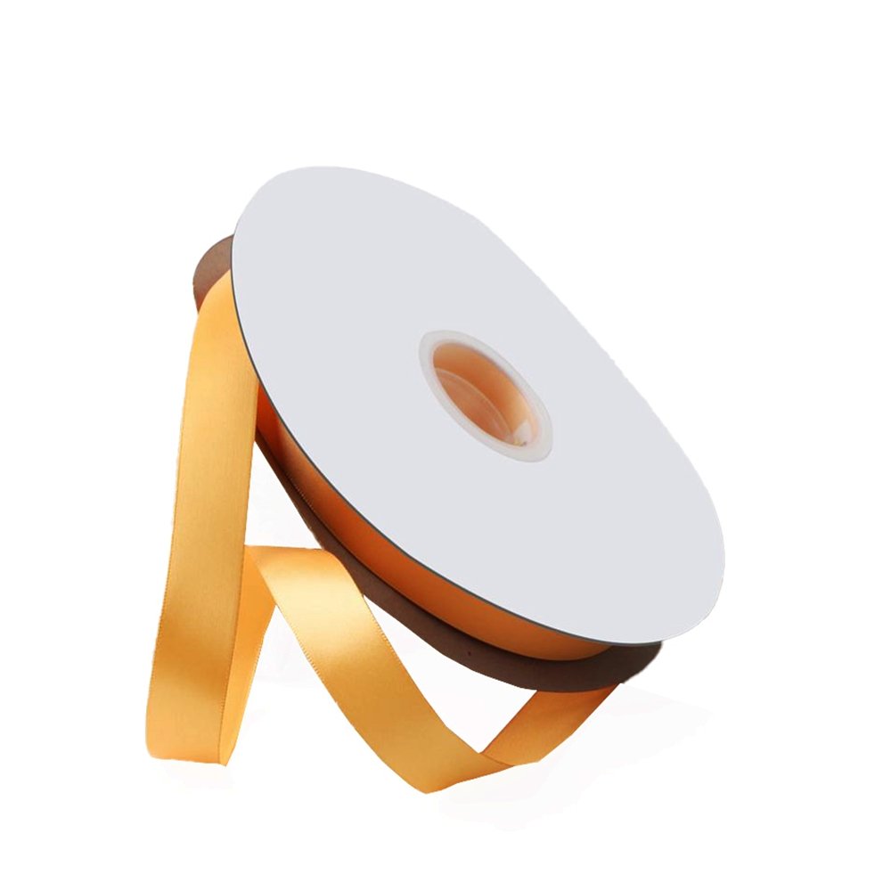 Satin Double Faced Woven Edge Ribbon-Gold - TEM IMPORTS™