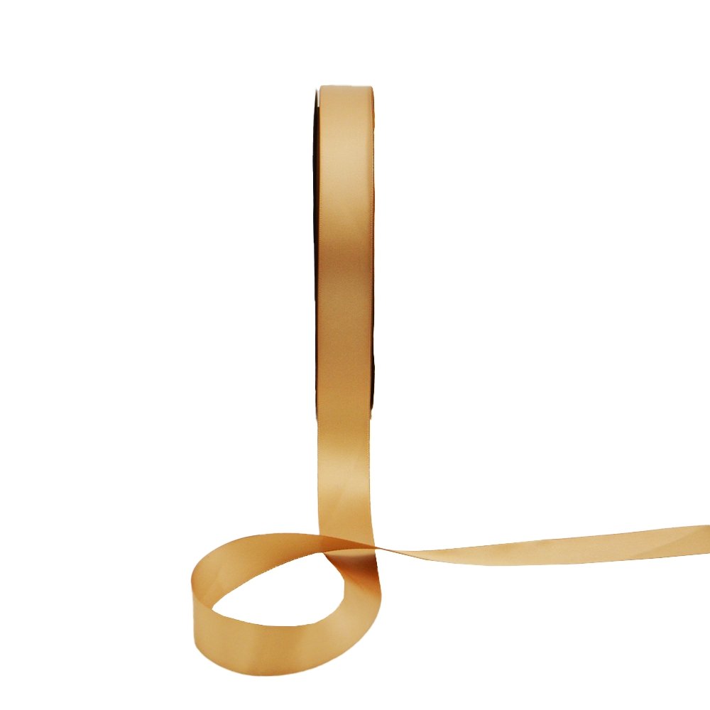 Satin Double Faced Woven Edge Ribbon-Latte - TEM IMPORTS™