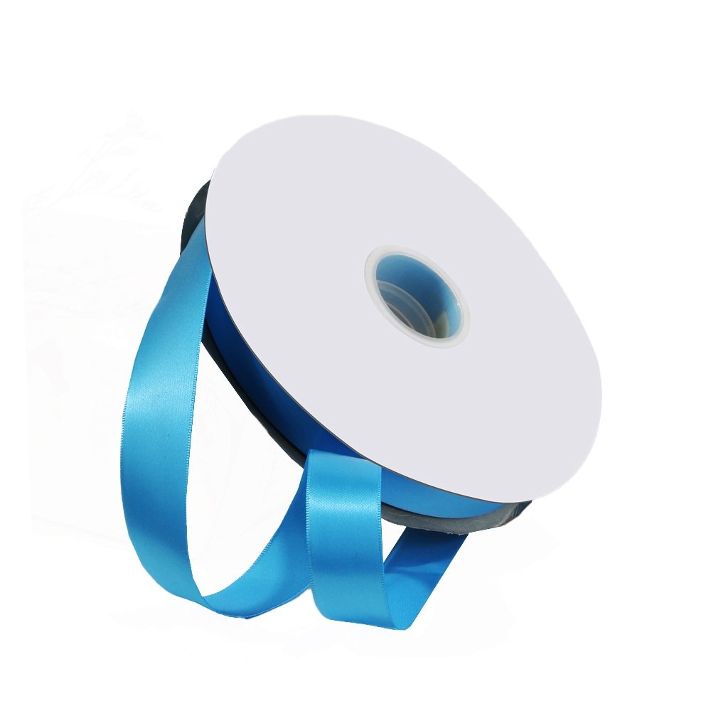 Satin Double Faced Woven Edge Ribbon-Misty Turquoise - TEM IMPORTS™