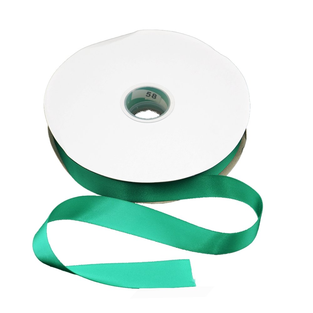 Satin Double Faced Woven Edge Ribbon-Parrot Green - TEM IMPORTS™