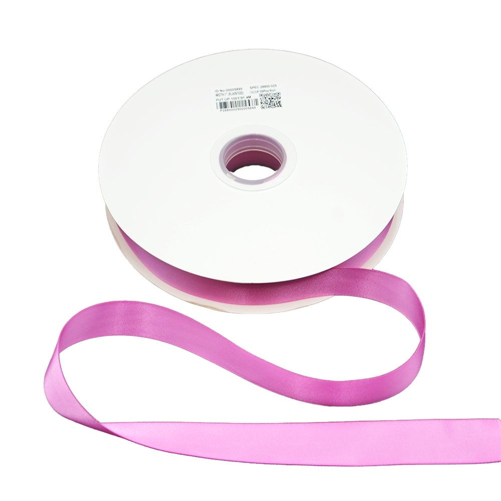 Satin Double Faced Woven Edge Ribbon-Rose Bloom - TEM IMPORTS™