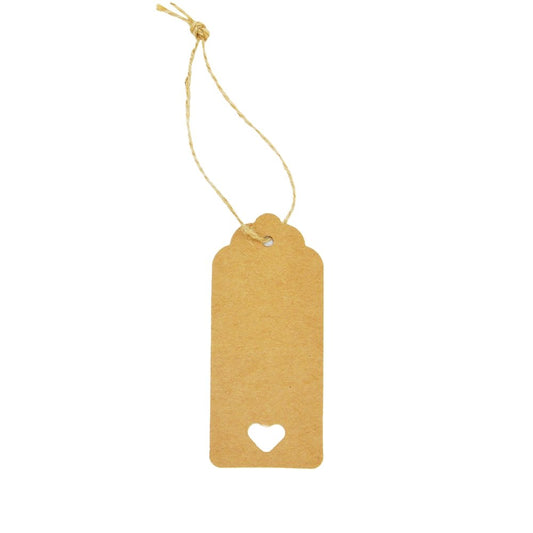 Scalloped Shape - 90x40 - 100pk - Kraft - TEM IMPORTS™