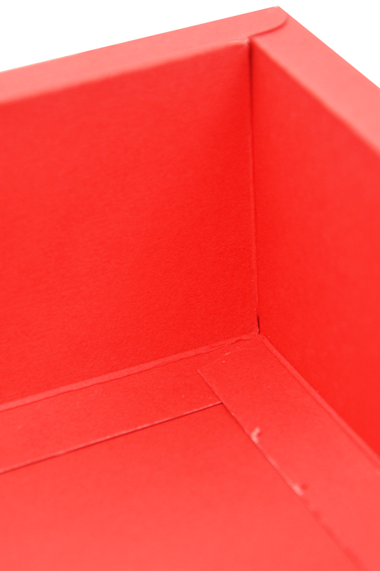 Large Rectangular Red Paper Box With Clear Lid H100 - Pack of 25