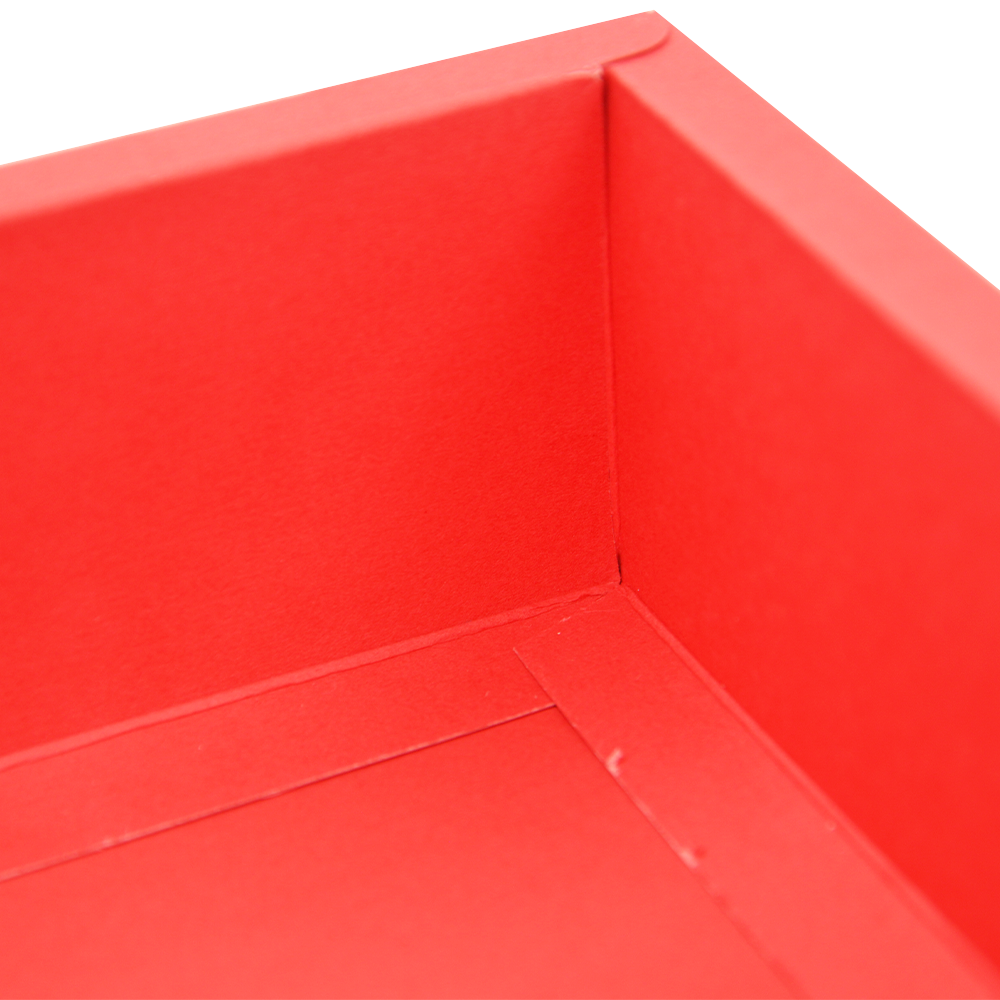 Large Rectangular Red Paper Box With Clear Lid H100 - Pack of 25