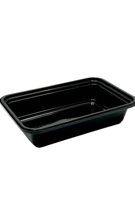 1000mL Black Rectangular Tamper Proof Container With Clear Lid - TEM IMPORTS™