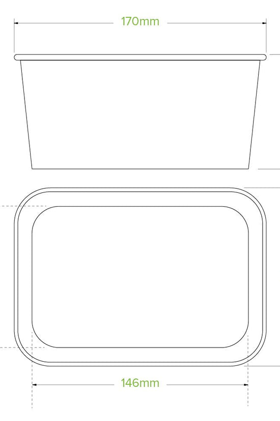 1000mL Kraft BioBoard Takeaway Base - 300pcs/Ctn - TEM IMPORTS™