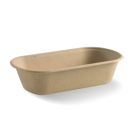 1000mL Natural Rectangular Plant Fibre Tray - 500/CTN - TEM IMPORTS™