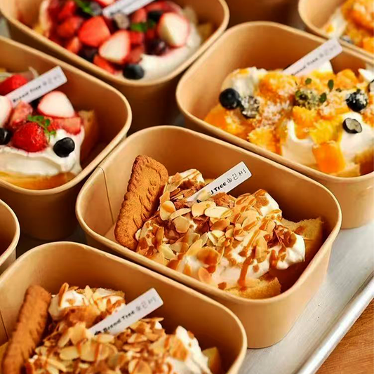 1000mL PP Coated Kraft Rectangular Container - TEM IMPORTS™