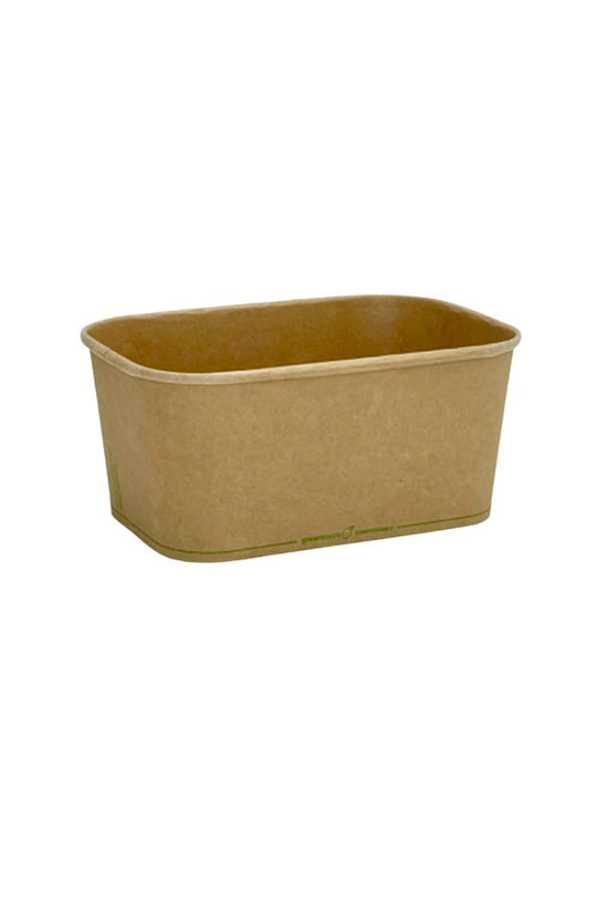 1000mL PP Coated Kraft Rectangular Container - TEM IMPORTS™