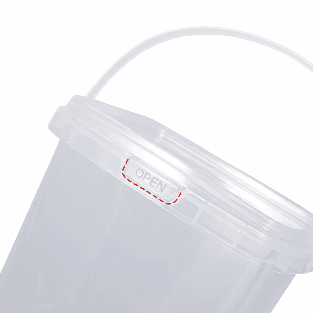 1000mL Square Clear Fruit Tamper Proof Bucket Cups With Lid - 130/CTN - TEM IMPORTS™
