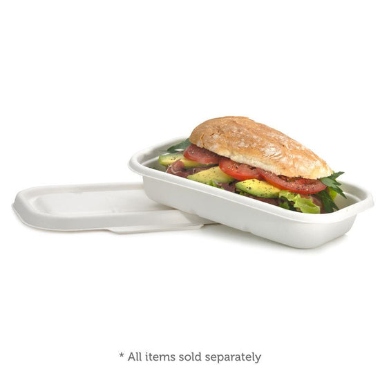 1000mL White Rectangular Plant Fibre Takeaway Base - 500pcs/Ctn - TEM IMPORTS™