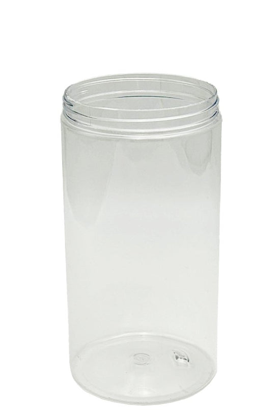 1000mL/89mm Neck Straight Sided Plastic Jar With Metal Lid - TEM IMPORTS™