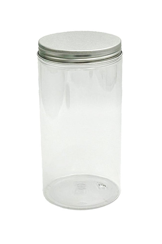 1000mL/89mm Neck Straight Sided Plastic Jar With Metal Lid - TEM IMPORTS™