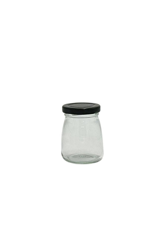 100mL Glass Jar With Black Metal Twist Lid - TEM IMPORTS™