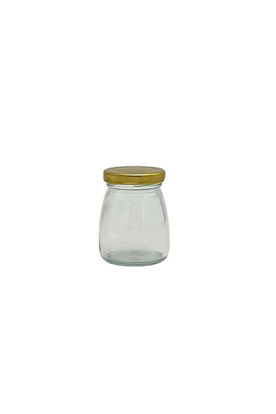 100mL Glass Jar With Gold Metal Twist Lid - TEM IMPORTS™
