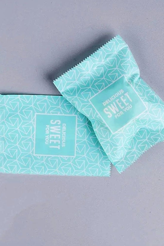 100x70mm Heat Sealable Teal Sweet Pattern Nougat Bag - TEM IMPORTS™