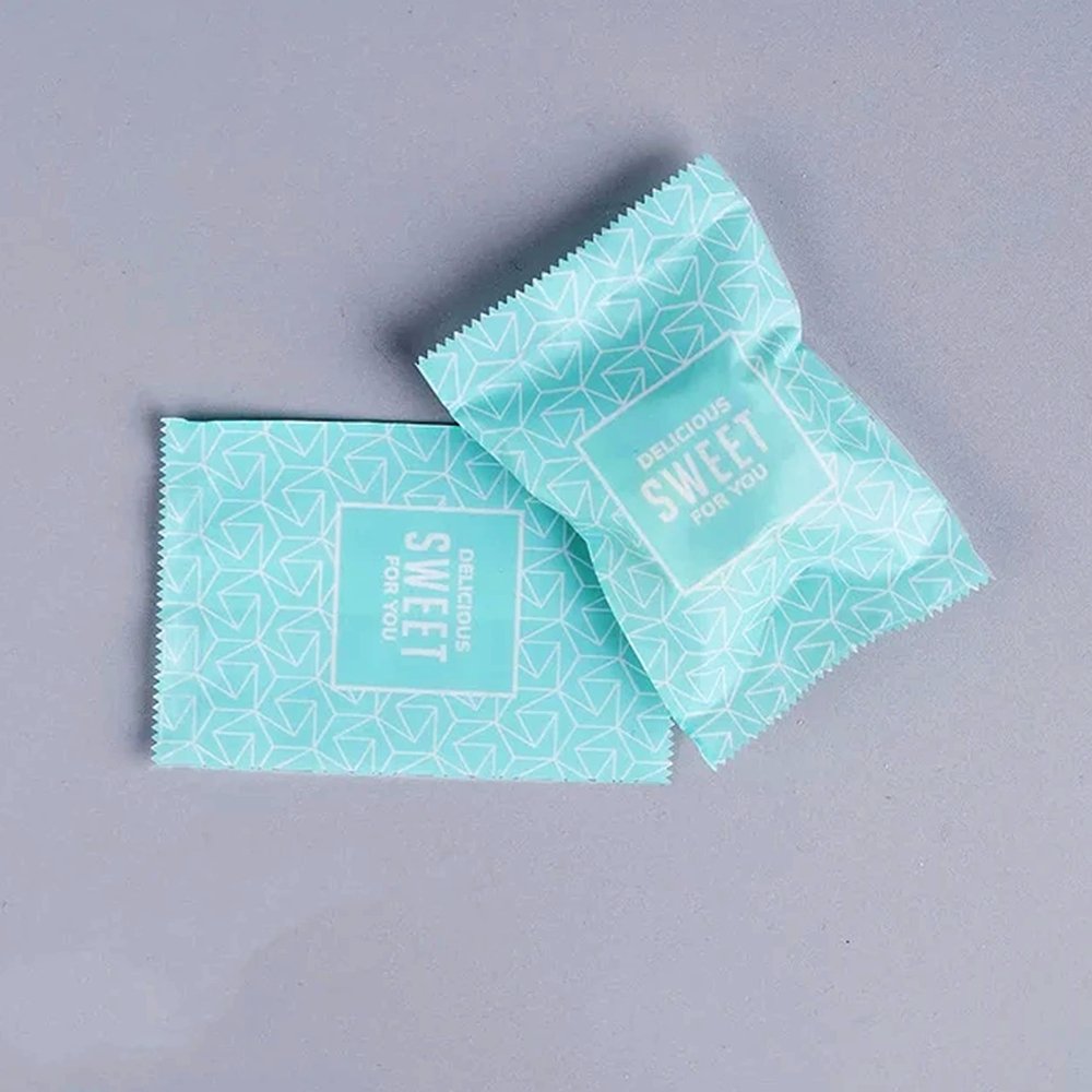 100x70mm Heat Sealable Teal Sweet Pattern Nougat Bag - TEM IMPORTS™