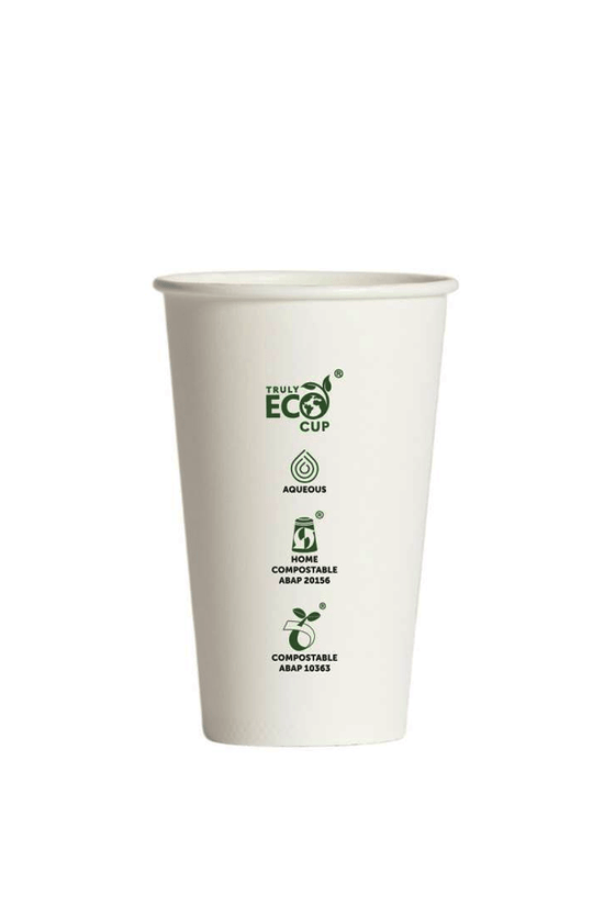 10oz Truly Eco® Aqueous Single Wall Paper Cup White - 1000/CTN - TEM IMPORTS™