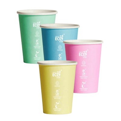 10oz Truly Eco Pastel Single Wall Coffee Cup (80mm Rim) - 1000/CTN - TEM IMPORTS™