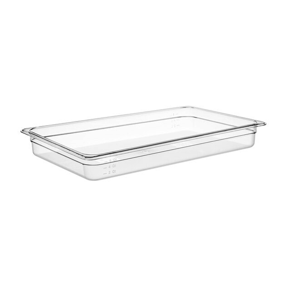 1/1 Full Size Clear Polycarbonate Food Pan - 65mm - TEM IMPORTS™