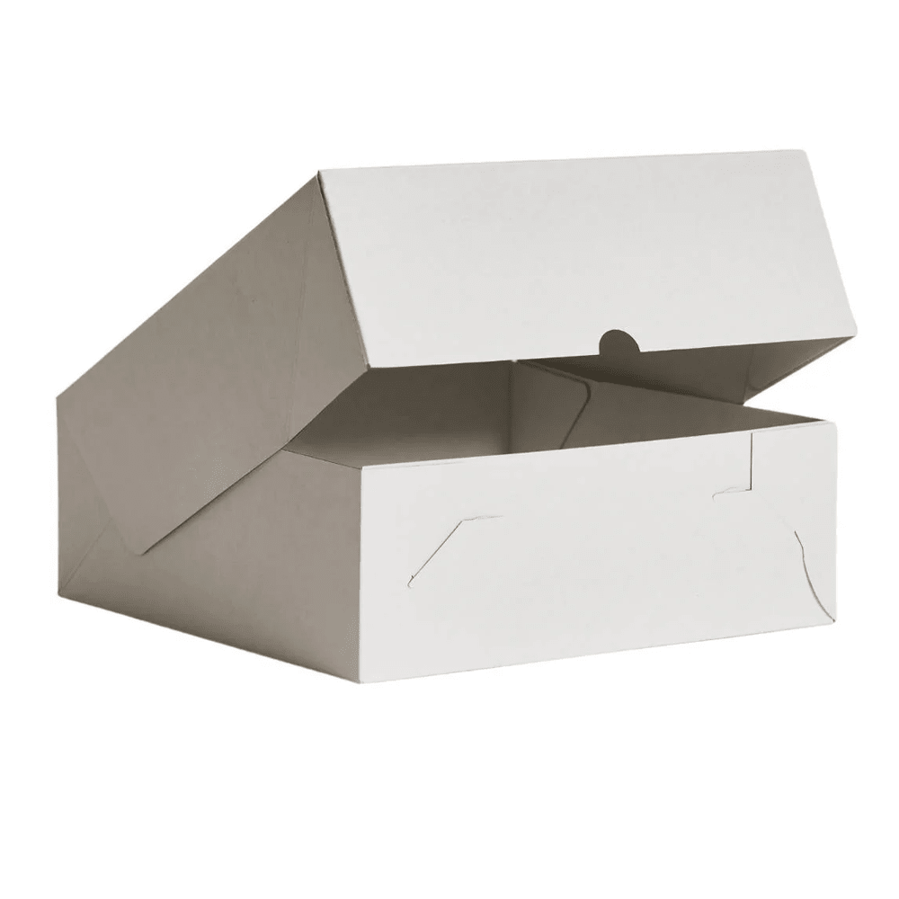 11" Inch Easy Fold White Corrugated Cake Box - 50/CTN - TEM IMPORTS™