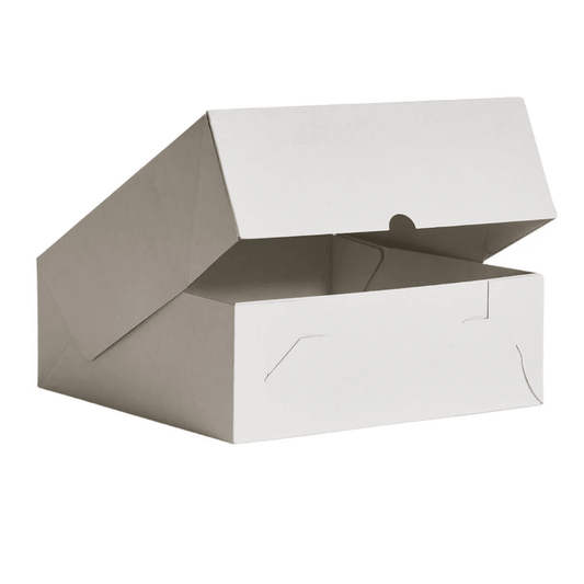 11" Inch Easy Fold White Corrugated Cake Box - 50/CTN - TEM IMPORTS™