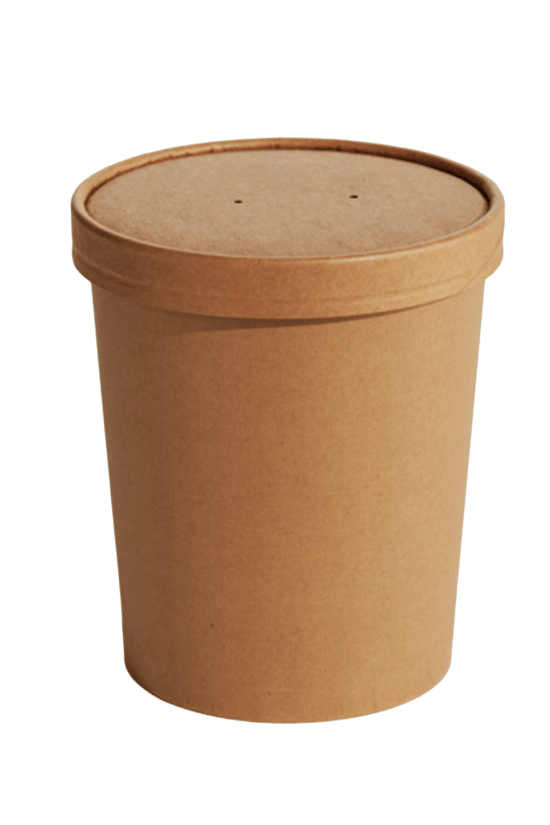 118mm Kraft Paper Lid For 26/32oz Soup Cup - 500/CTN - TEM IMPORTS™