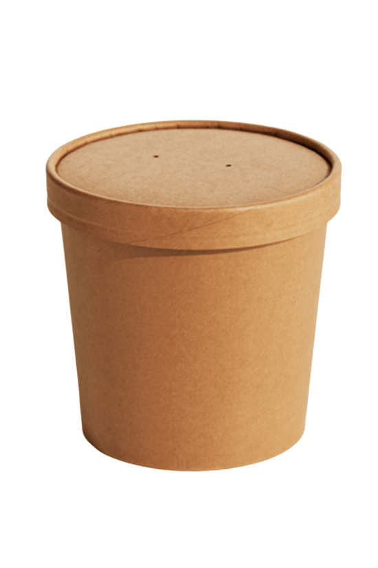 118mm Kraft Paper Lid For 26/32oz Soup Cup - 500/CTN - TEM IMPORTS™