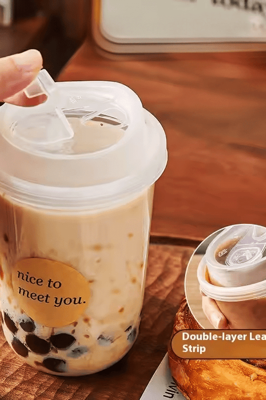 12 - 24oz (D/90mm) Bubble Tea Cup Sipper Lid With Closure - TEM IMPORTS™