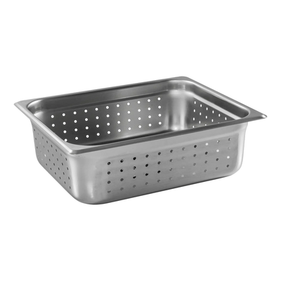 1/2 Size Anti-Jam Gastronorm Perforated Steam Pans - 100mm Deep