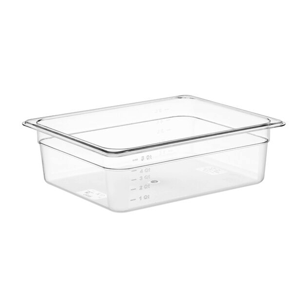 1/2 Size Clear Polycarbonate Food Pan - 100mm - TEM IMPORTS™