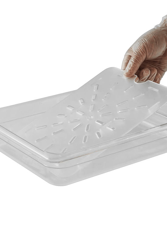 1/2 Size GN Food Pan Drain Plate - Clear - TEM IMPORTS™