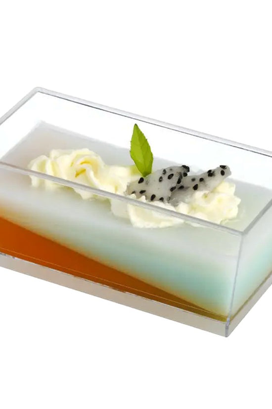 120mL Clear Mini Rectangular Dessert Container Base - TEM IMPORTS™