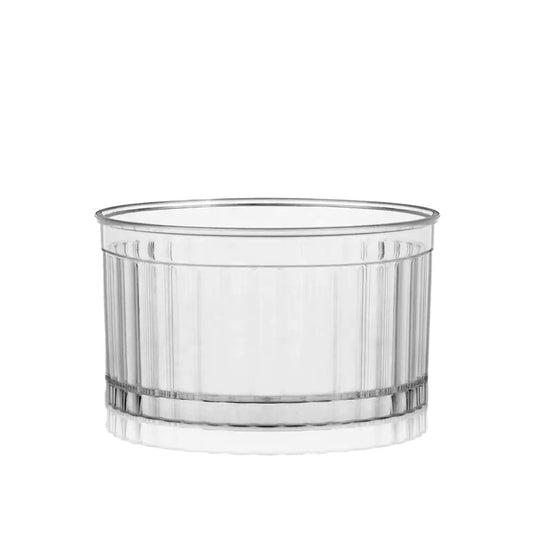 120mL Clear Mini Round Ribbed Dessert Cup Base - TEM IMPORTS™