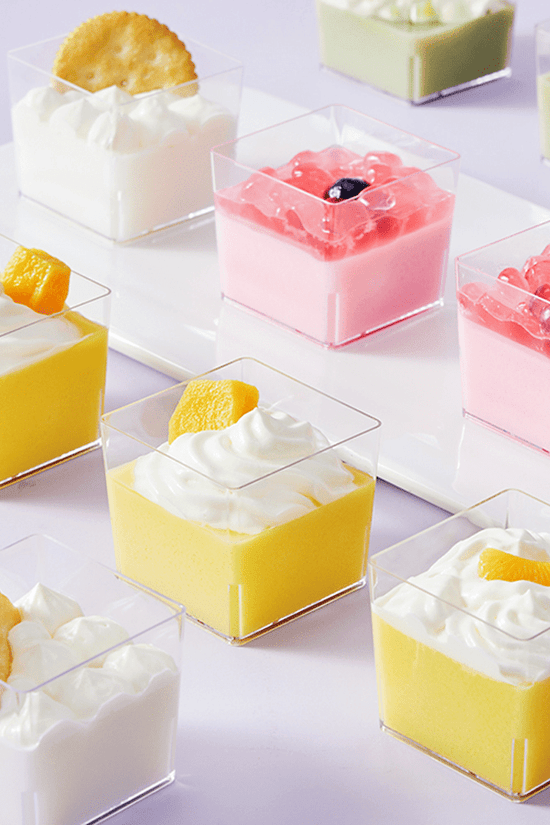 120mL Clear Mini Square Dessert Cup Base - TEM IMPORTS™