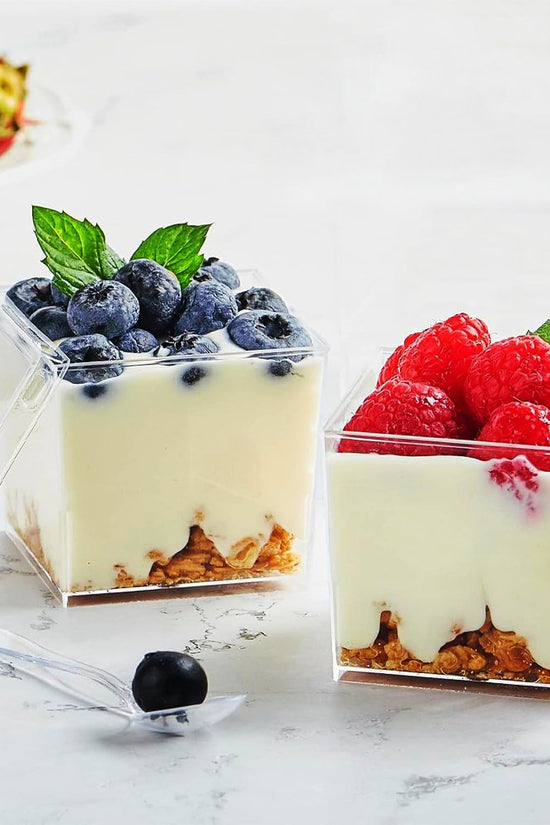 120mL Clear Mini Square Dessert Cup Base - TEM IMPORTS™
