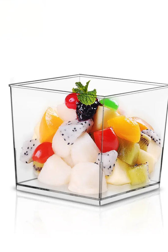 120mL Clear Mini Square Dessert Cup Base - TEM IMPORTS™
