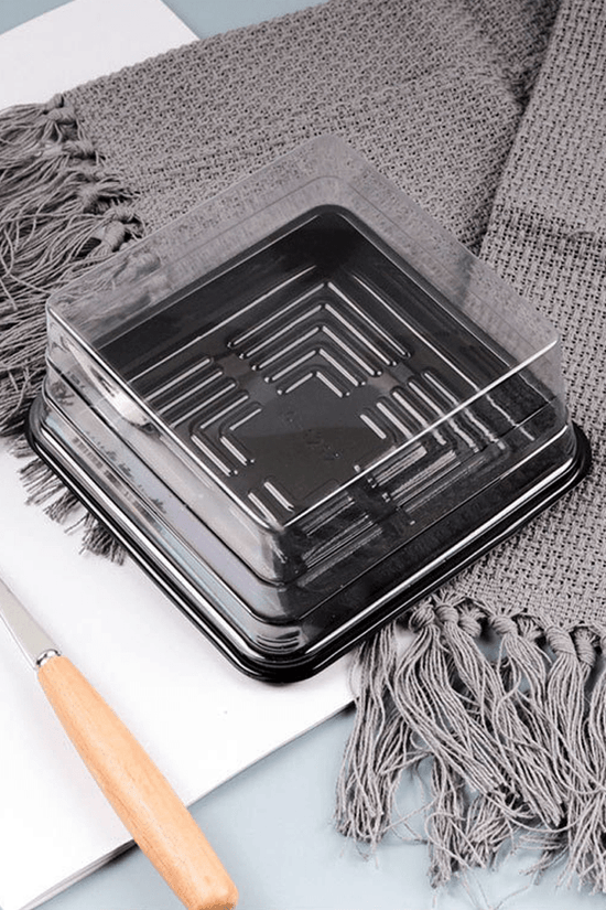 120x120mm Individual Black Square Container With Lid - TEM IMPORTS™