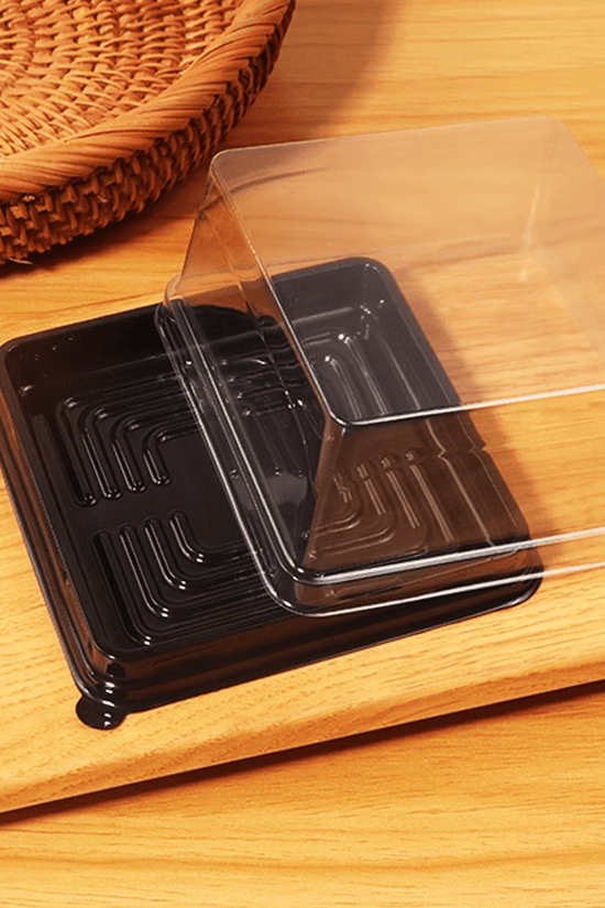 120x120mm Individual Black Square Container With Lid - TEM IMPORTS™